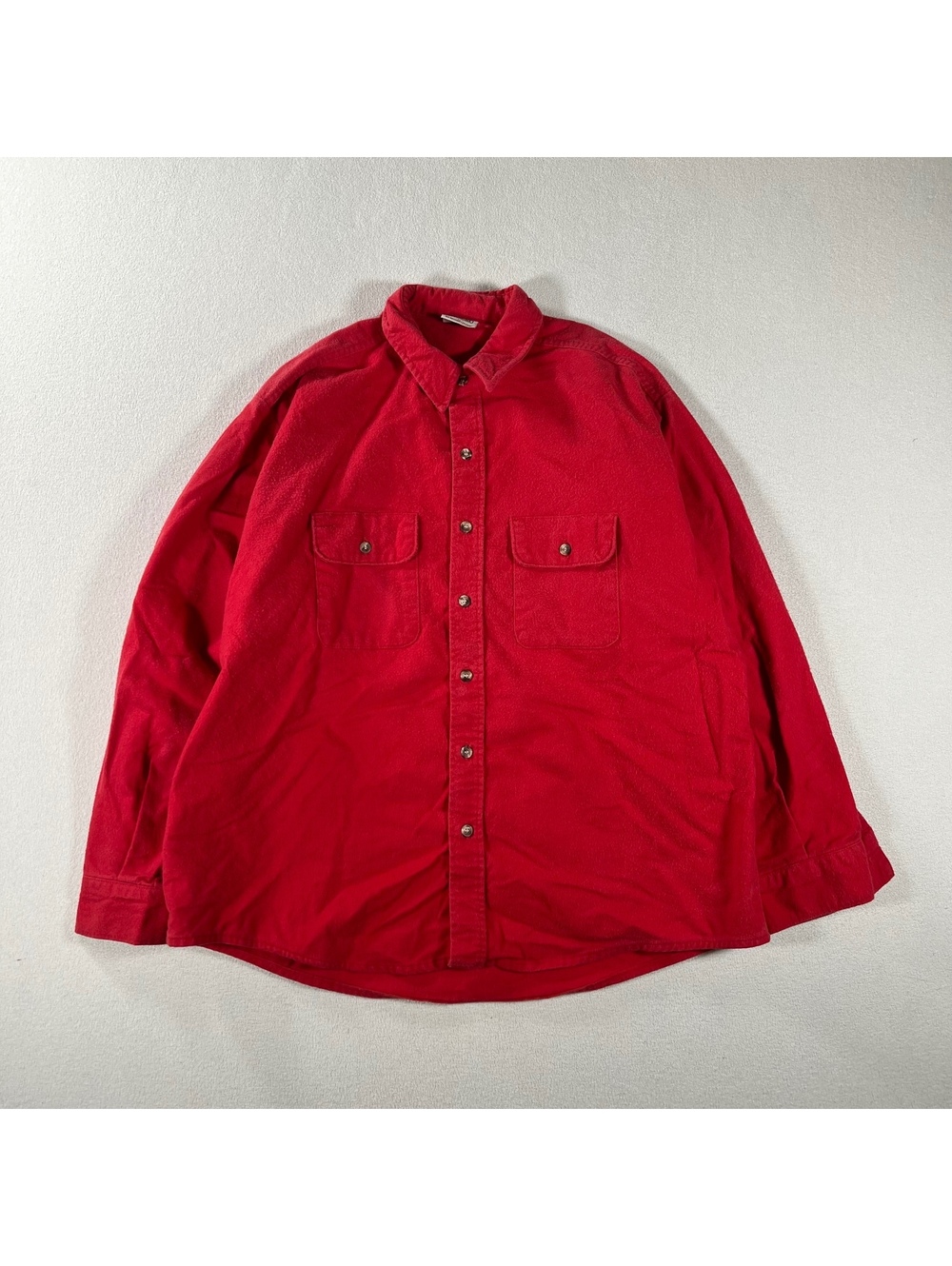 Vintage 5 Brother Thick Red Flannel Button Up Shirt